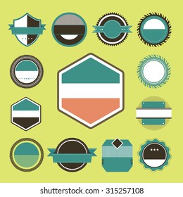 vector set of retro vintage labels 