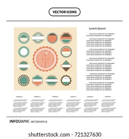 vector set of retro vintage labels 