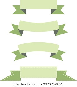 Vector set of ribbon banner label collection design