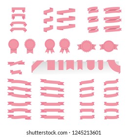 Vector set of ribbons