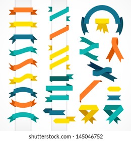 Vector set of ribbons