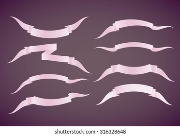 vector set of ribbons 