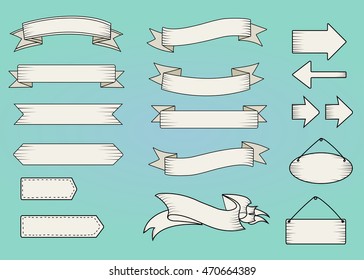 Vector set ribbons