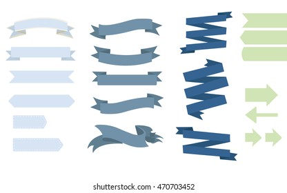 Vector set ribbons