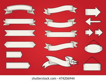Vector set ribbons