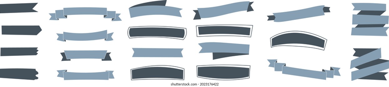 Vector Set of Ribbons Banner
