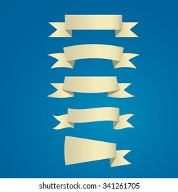 Vector set of ribbons. Icons for Web and Mobile Application. 