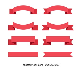 vector set of ribbons on a white background