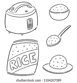 vector set of rice