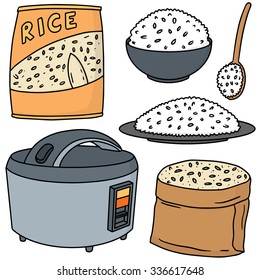 vector set of rice