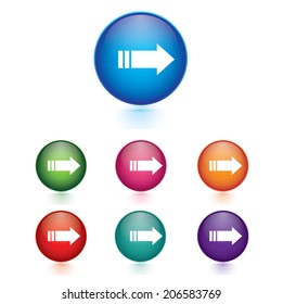 Vector - Set of right arrow icons