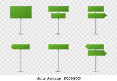 Vector set road signs  Road signs an isolated background  Green flags png  road signs png  green signs 