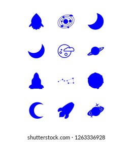  vector set. With rocket, planets and space icons in set