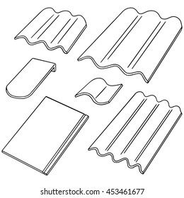 vector set of roof tile