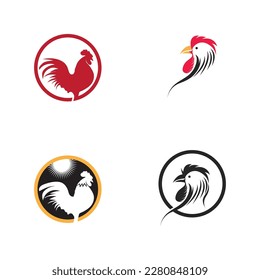 vector set of Rooster logo images illustration design