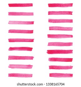 Vector set of rose watercolor brushes for painting