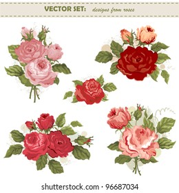 Vector set from roses