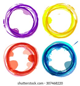 Vector Set Round Colorful Banners Abstract Stock Vector (Royalty Free