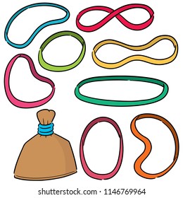 vector set of rubber band