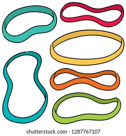 Vector Set Of Rubber Band