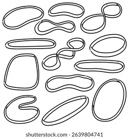 vector set of rubber band