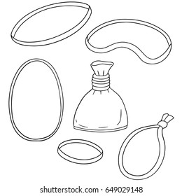 vector set of rubber band