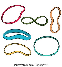 Vector Set Of Rubber Band