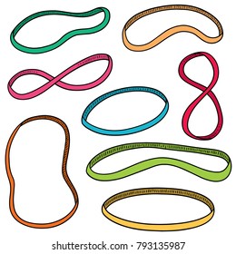 Vector Set Of Rubber Band