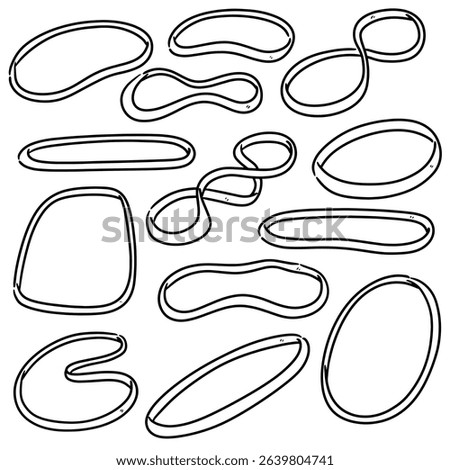 vector set of rubber band