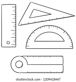 vector set of ruler