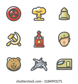 Vector Set of Russia Army Icons.