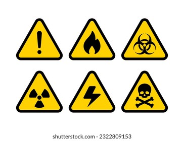 Vector Set of Safety Caution Signs