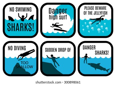 Shark Warning Sign Images Stock Photos Vectors Shutterstock