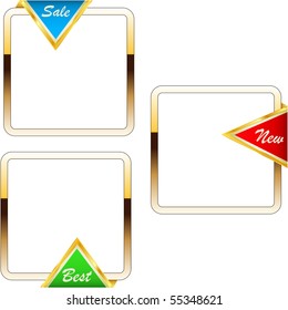 Vector set of sale banner