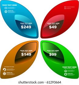 Vector set of sale banner