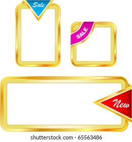 Vector set of sale banner
