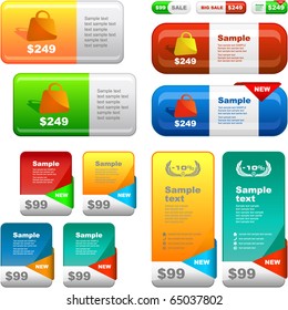 Vector set of sale banner. Great collection for sale.