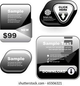 Banner de venta de vectores para web. Colección negra.