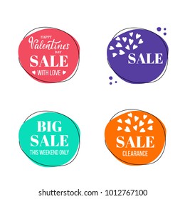 Vector set of sale banners.Clearance design, sale, discount, marketing price tag.EPS 10