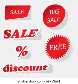 Vector set of sale design