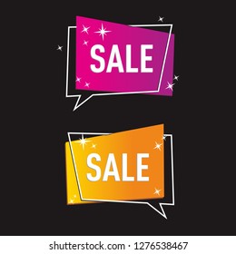 Vector set of sale discount modern banner