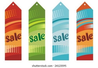 vector set of sale labels