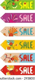 vector set of a Sale  labels