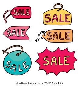 tag vetor set of sale