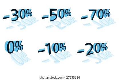 Vector set of sale tags