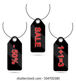 Vector set of sale tags. Black friday sales tags. 