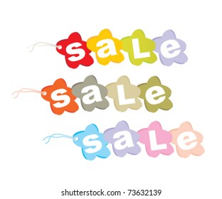 Vector set of sales tags