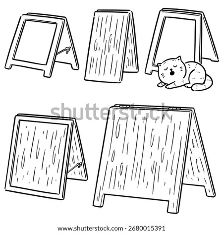 vector set of sandwich board