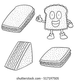 vector set of sandwiches