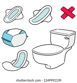 conjunto vectorial de servilleta sanitaria